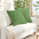 VidaXL coussins de canapé 2 pièces tissu corde vert clair 80 x 80 cm