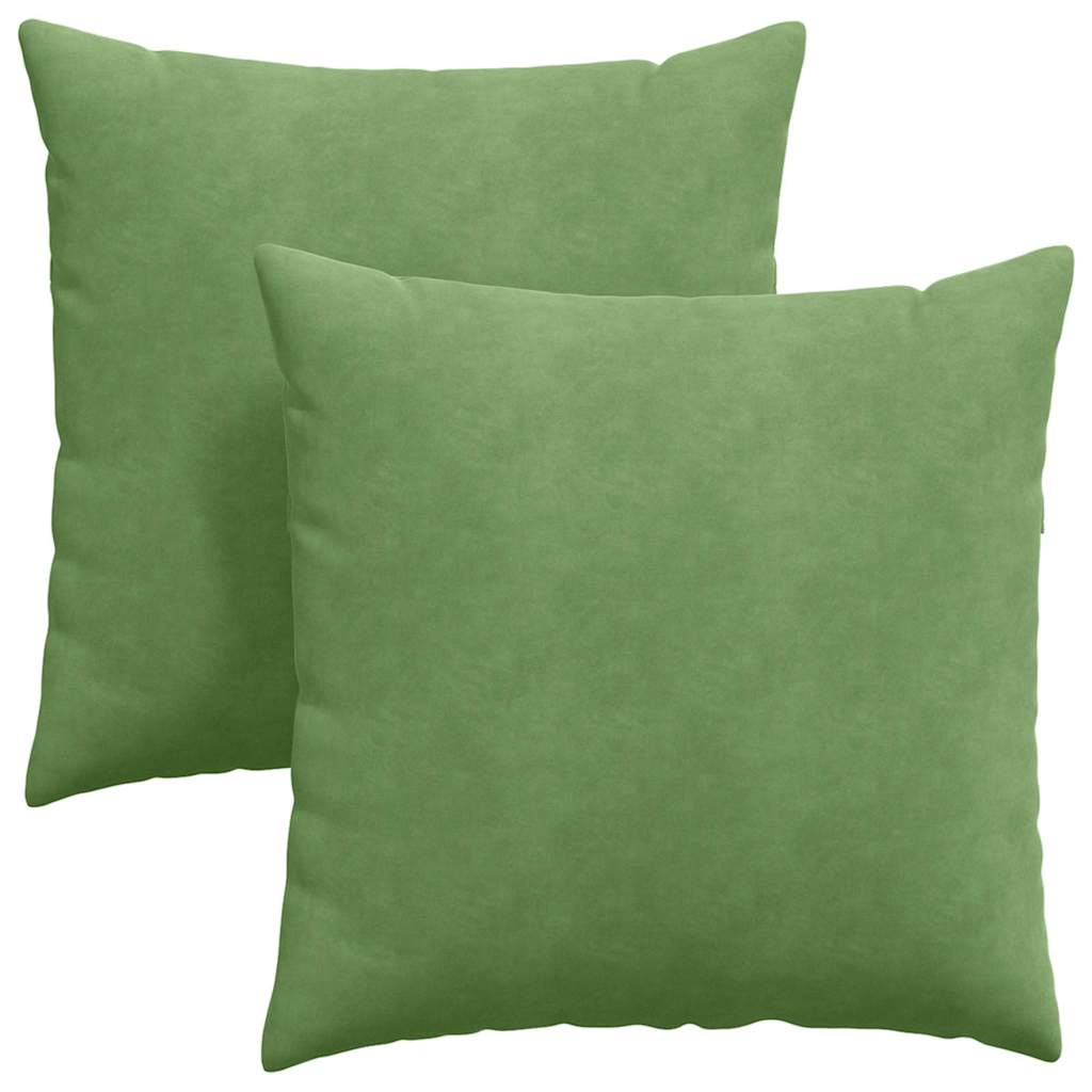 VidaXL coussins de canapé 2 pièces tissu corde vert clair 80 x 80 cm