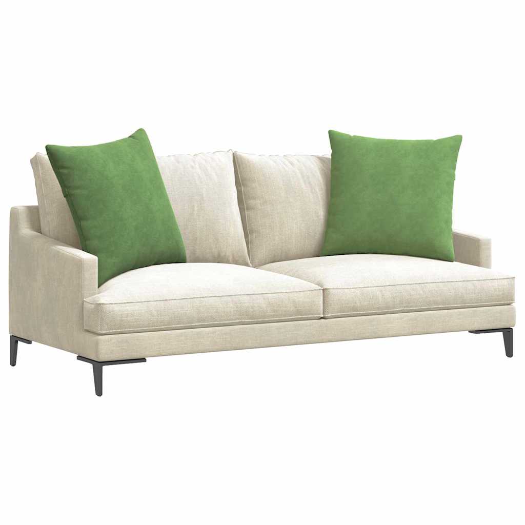 VidaXL coussins de canapé 2 pièces tissu corde vert clair 80 x 80 cm