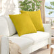 VidaXL coussins de canapé 2 pièces jaune 80 x 80 cm tissu corde