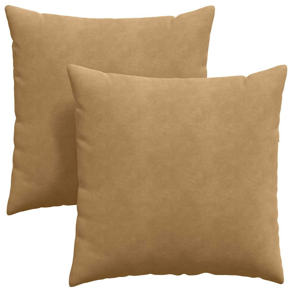 VidaXL coussins de canapé 2 pièces marron 80 x 80 cm tissu corde