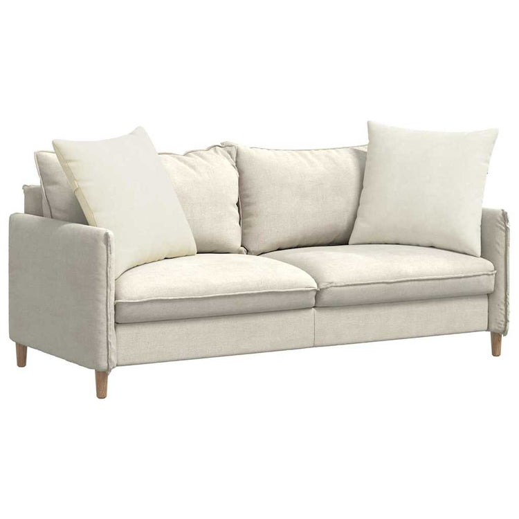 VidaXL coussins de canapé 2 pièces crème 80 x 80 cm tissu corde