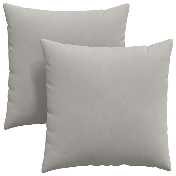 VidaXL coussins de canapé 2 pièces tissu gris clair 80 x 80 cm