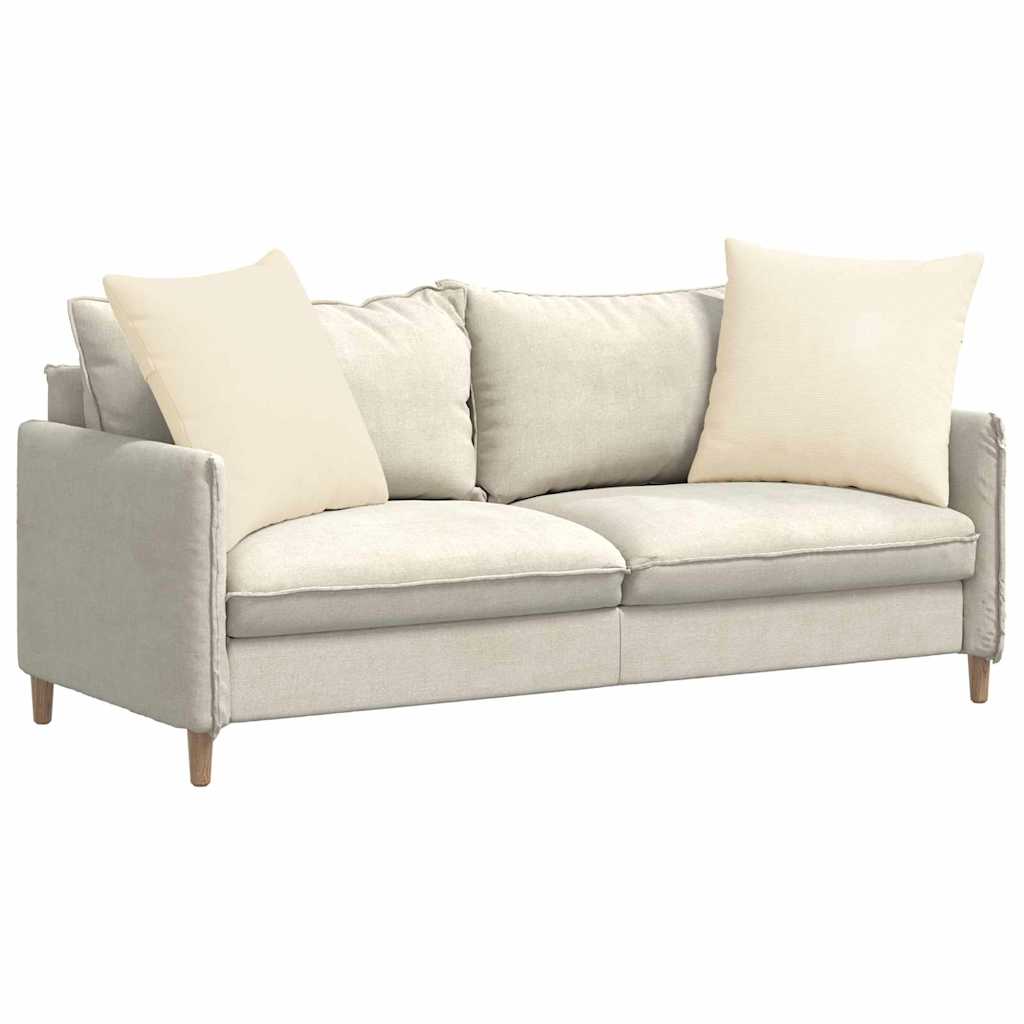 VidaXL coussins de canapé 2 pièces crème 80 x 80 cm tissu corde