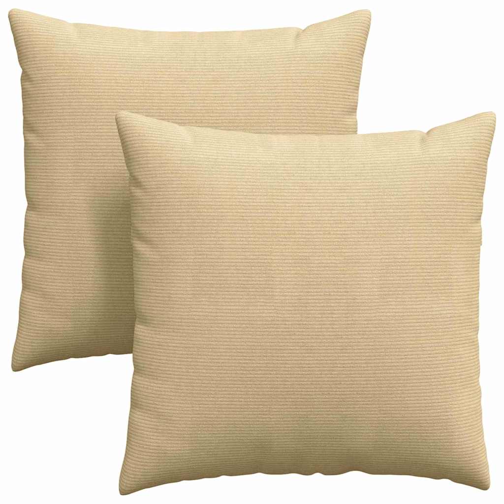 VidaXL coussins de canapé 2 pièces gris vert 80 x 80 cm tissu corde