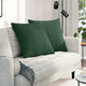 VidaXL coussins de canapé 2 pièces tissu corde vert foncé 80 x 80 cm