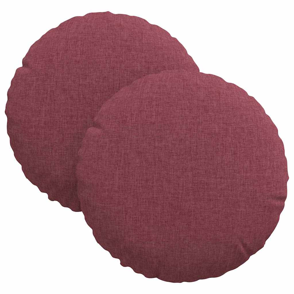 Vidaxx coussins d'assise 2 pcs vin rouge ø30 x 13 cm tissu