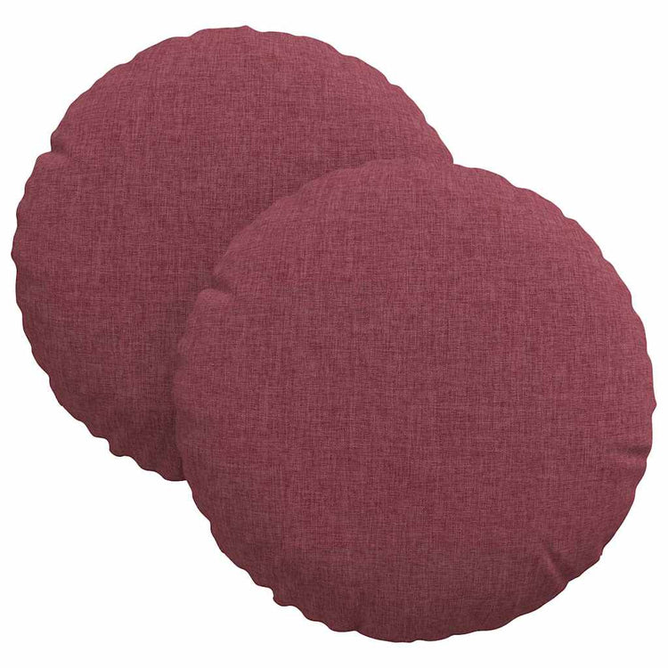 Vidaxx coussins d'assise 2 pcs vin rouge ø30 x 13 cm tissu