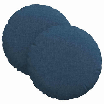 Vidaxx coussins d'assise 2 pcs bleu ø30 x 13 cm tissu