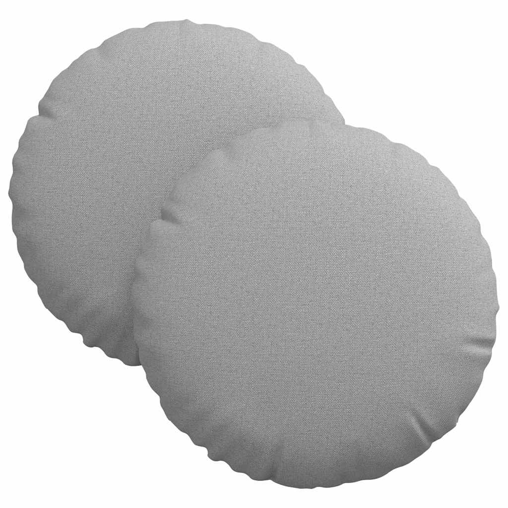 VidaXL coussins de siège 2 pcs gris nuage ø30 x 13 cm tissu