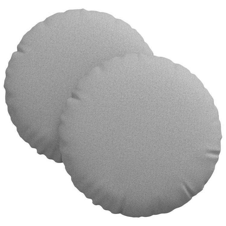 VidaXL coussins de siège 2 pcs gris nuage ø30 x 13 cm tissu
