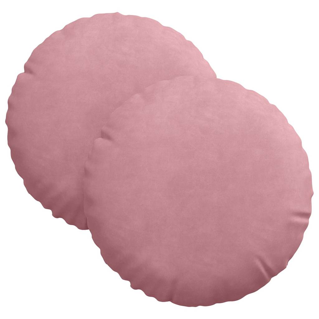 Vidaxx coussins d'assise 2 pièces rose ø 40 x 13 cm velours