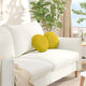 Vidaxx coussins d'assise 2 pièces jaune ø 40 x 13 cm velours