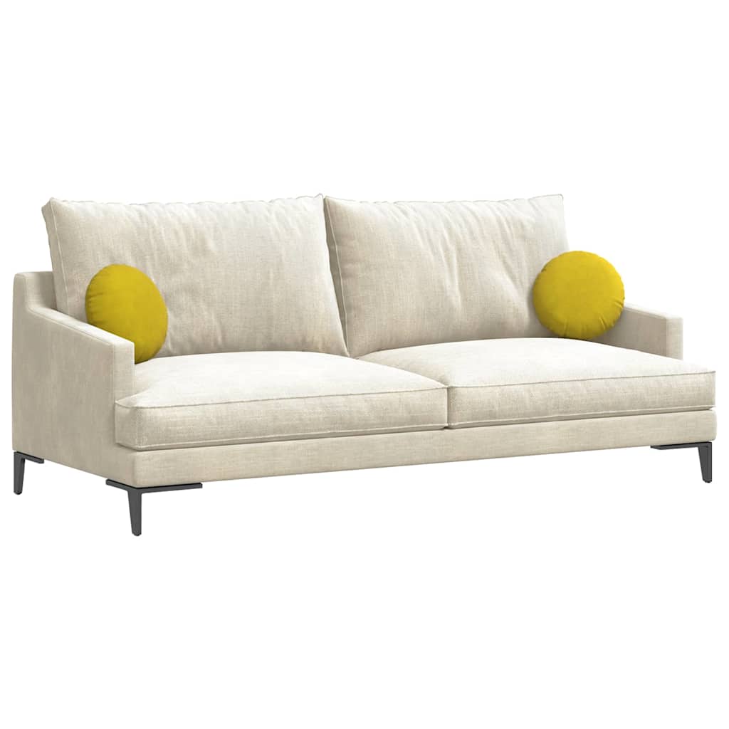 Vidaxx coussins d'assise 2 pièces jaune ø 40 x 13 cm velours
