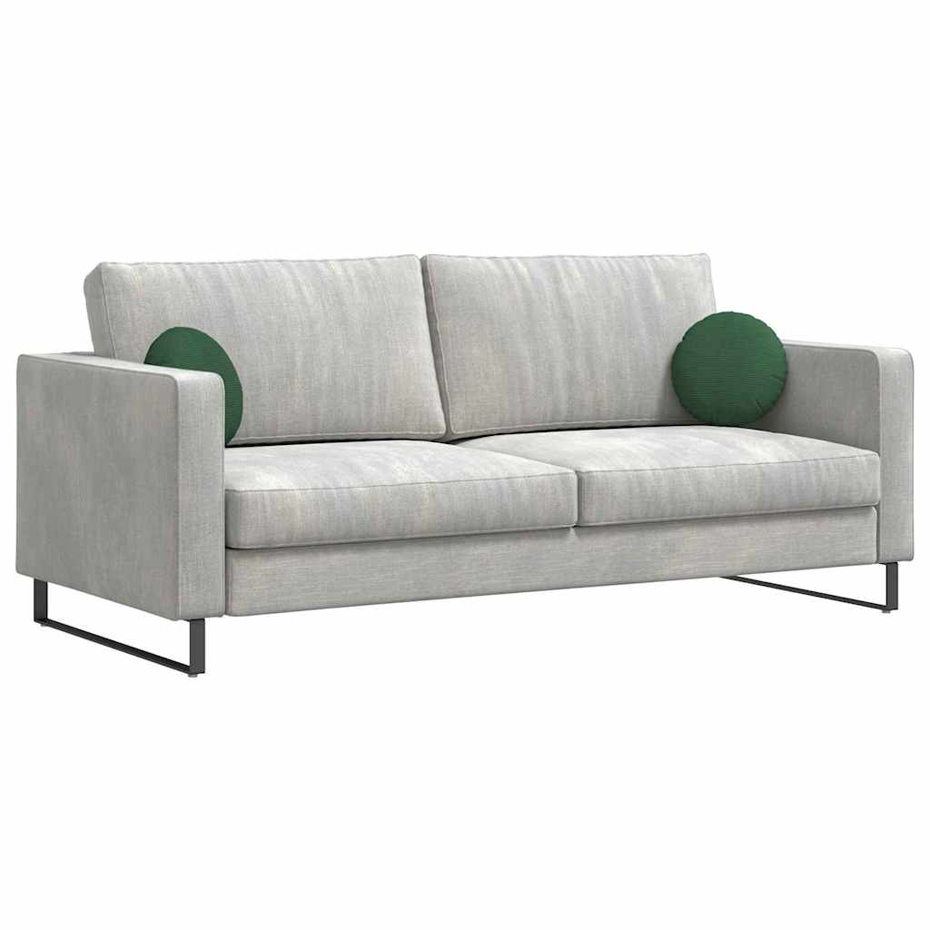 VidaXL coussins d'assise 2 pcs tissu coton vert foncé ø 30 cm