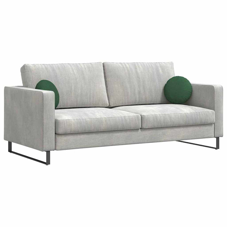 VidaXL coussins d'assise 2 pcs tissu coton vert foncé ø 30 cm