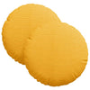 VidaXL coussins d'assise 2 pcs jaune clair ø 30 cm tissu en coton