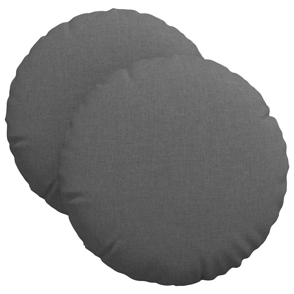 Vidaxx coussins d'assise 2 pcs tissu gris foncé ø40 x 13 cm