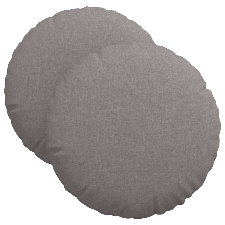 VidaXL coussins d'assise 2 pcs taupe ø40 x 13 cm tissu