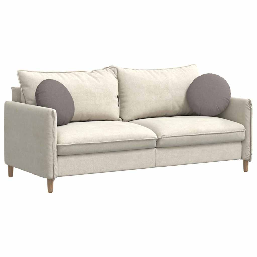 VidaXL coussins d'assise 2 pcs taupe ø40 x 13 cm tissu