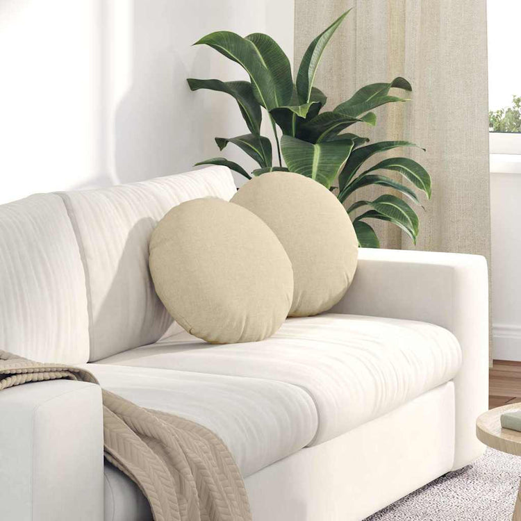 Vidaxx coussins d'assise 2 pcs crème ø40 x 13 cm tissu