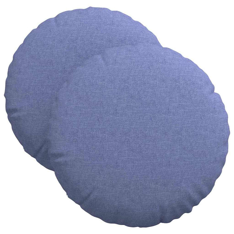 Vidaxx coussins d'assise 2 pcs bleu jeans ø40 x 13 cm tissu