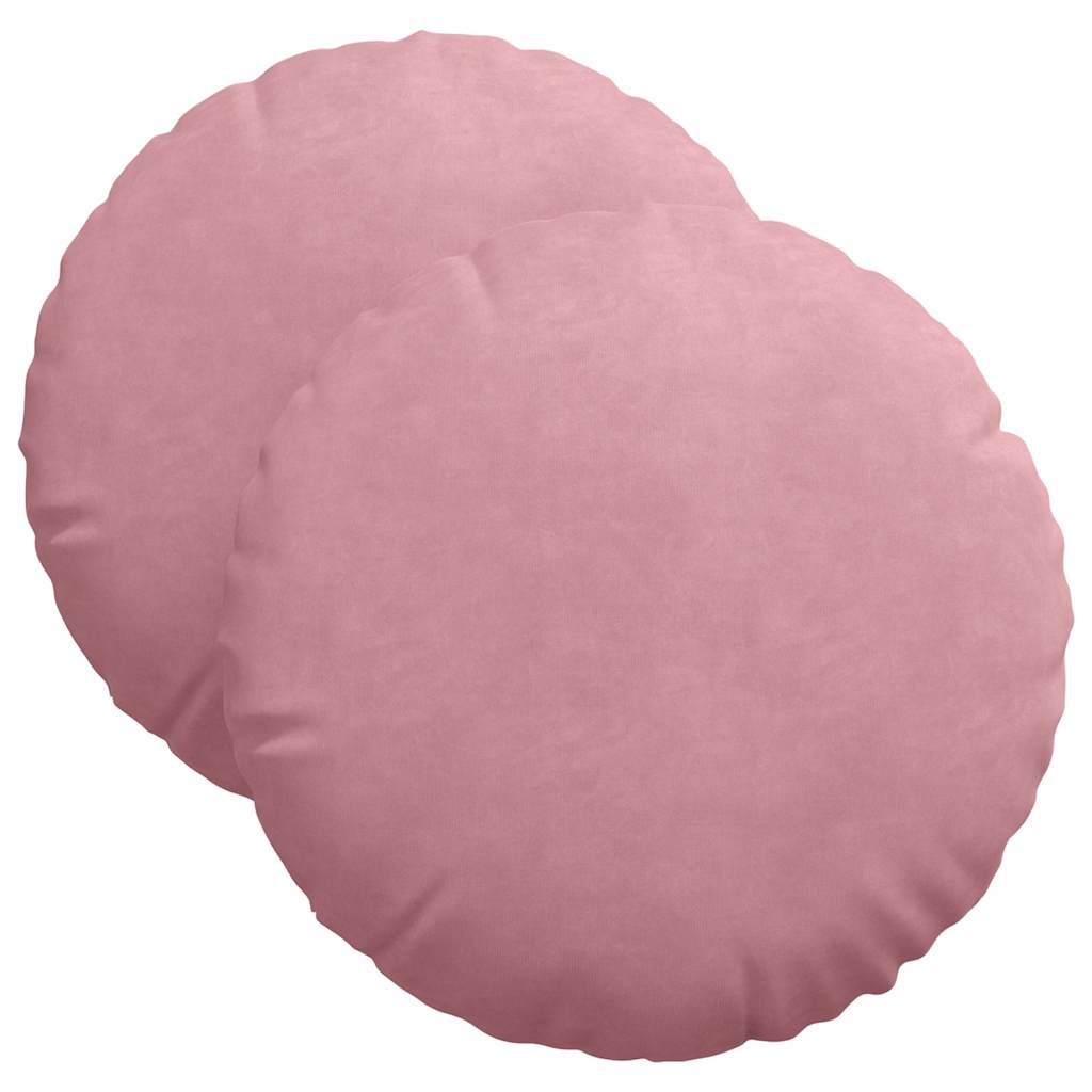 Vidaxx coussins d'assise 2 pièces rose ø 40 x 13 cm velours