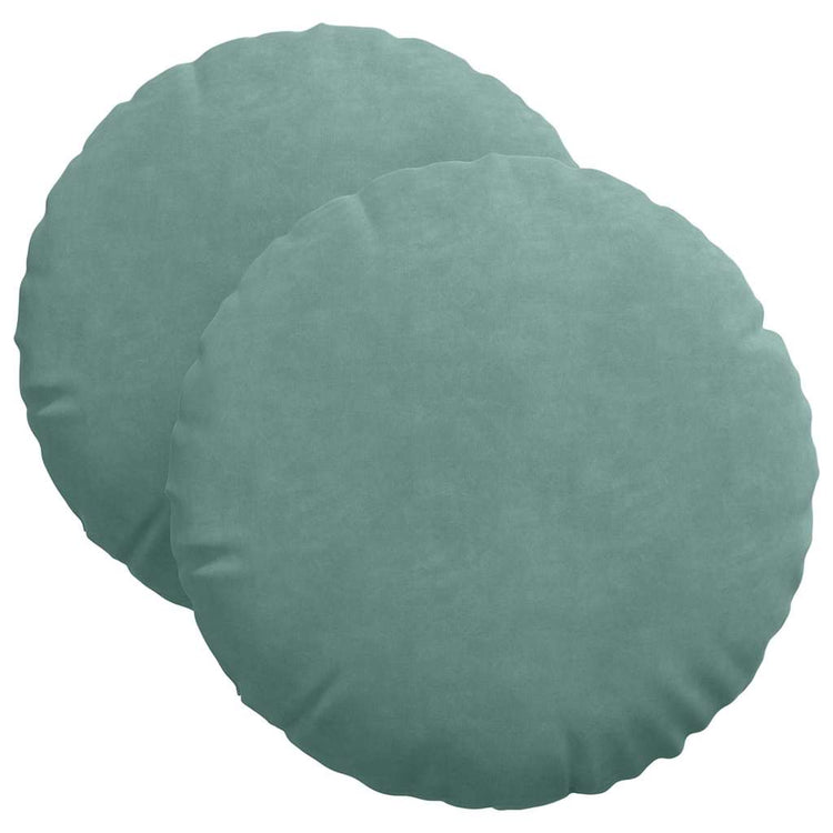 Vidaxx coussins d'assise 2 pièces vert d'eau ø 40 x 13 cm velours