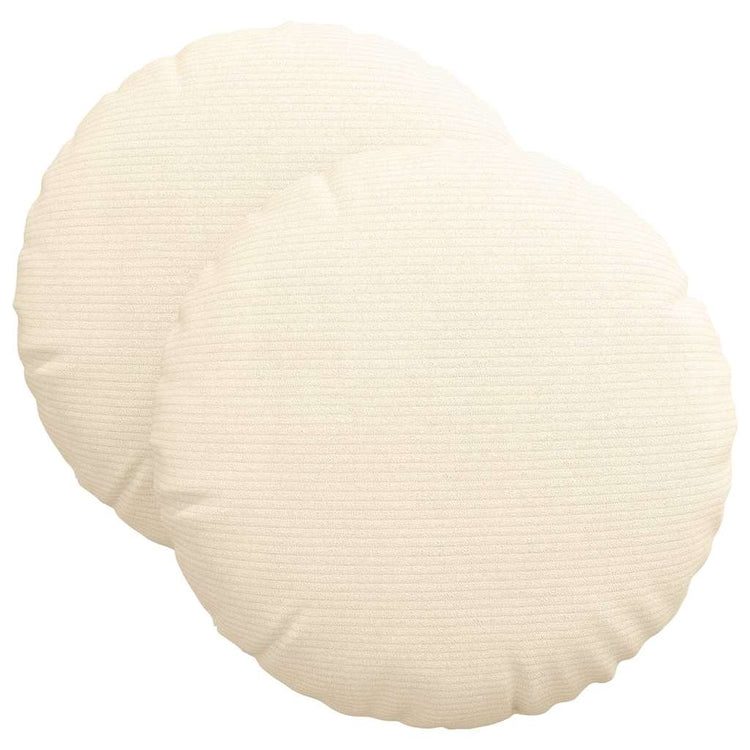 Vidaxx coussins d'assise 2 pcs crème ø 40 cm tissu coton