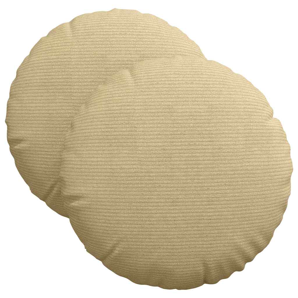 Vidaxx coussins d'assise 2 pcs gris vert ø 40 cm tissu coton