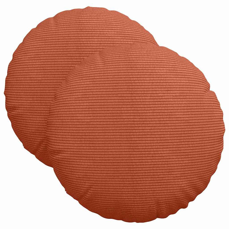 VidaXL coussins d'assise 2 pcs rouge-orange ø 40 cm tissu en coton