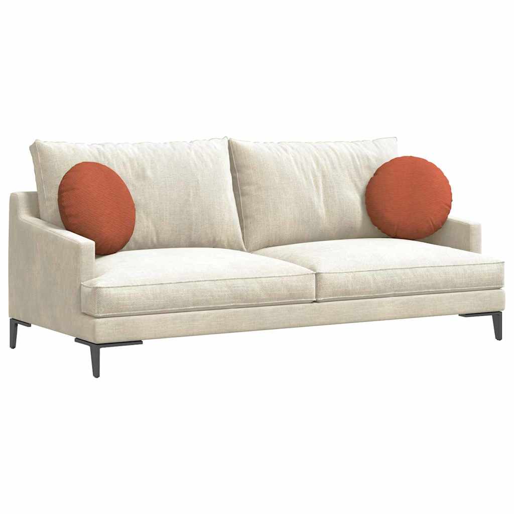 VidaXL coussins d'assise 2 pcs rouge-orange ø 40 cm tissu en coton