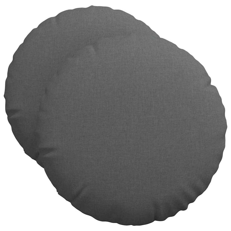 Vidaxx coussins d'assise 2 pcs tissu gris foncé ø50 x 19 cm
