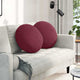 Vidaxx coussins d'assise 2 pcs rouge vin ø50 x 19 cm tissu