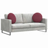 Vidaxx coussins d'assise 2 pcs rouge vin ø50 x 19 cm tissu