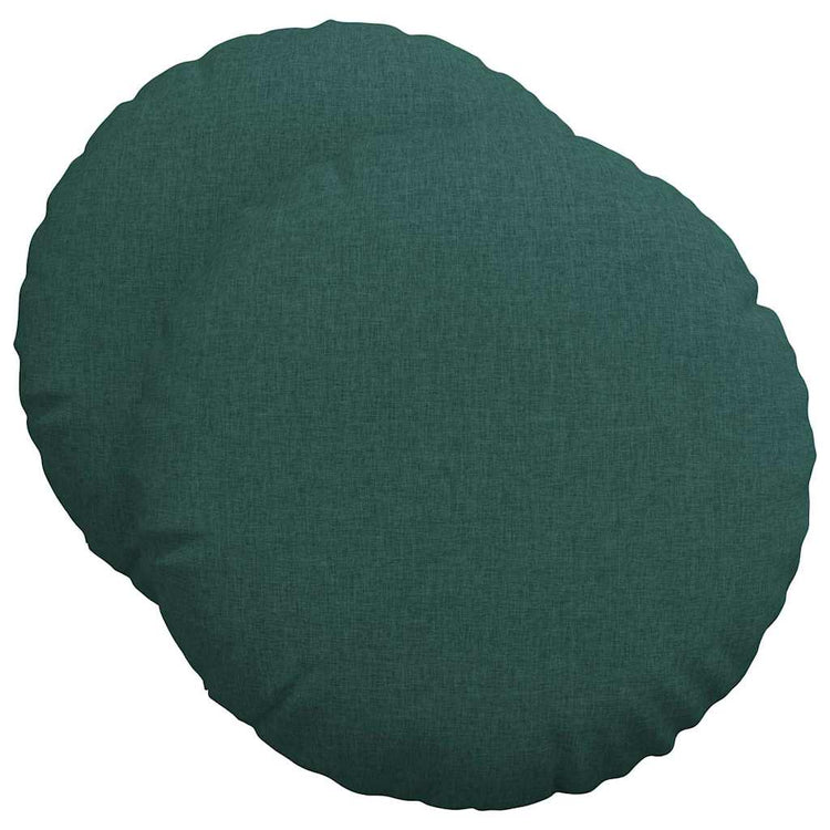 Vidaxx coussins d'assise 2 pcs tissu vert foncé ø50 x 19 cm