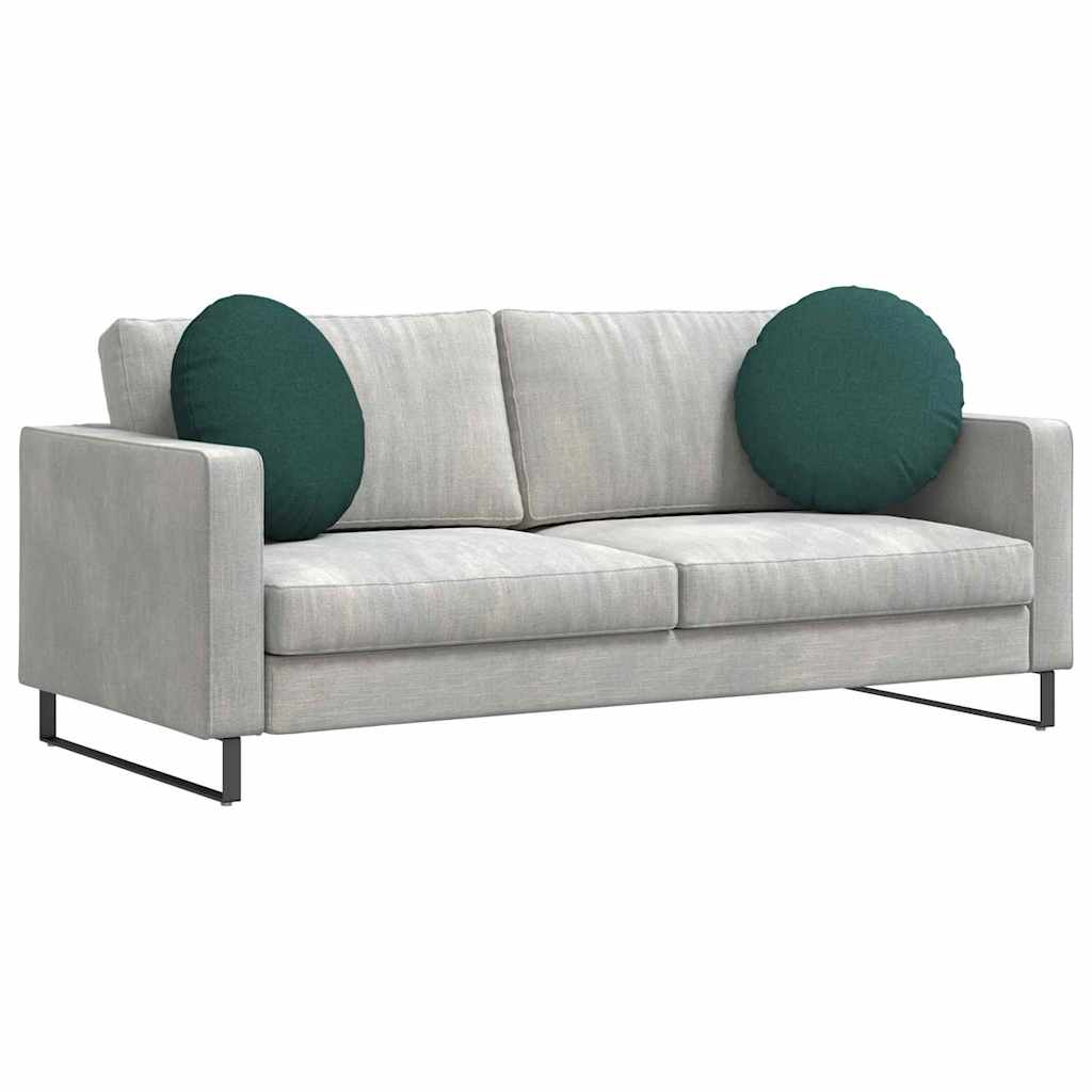 Vidaxx coussins d'assise 2 pcs tissu vert foncé ø50 x 19 cm