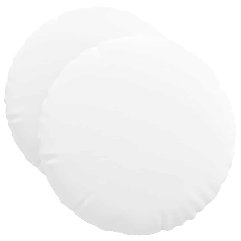 Vidaxx coussins d'assise 2 pcs blanc ø50 x 19 cm tissu