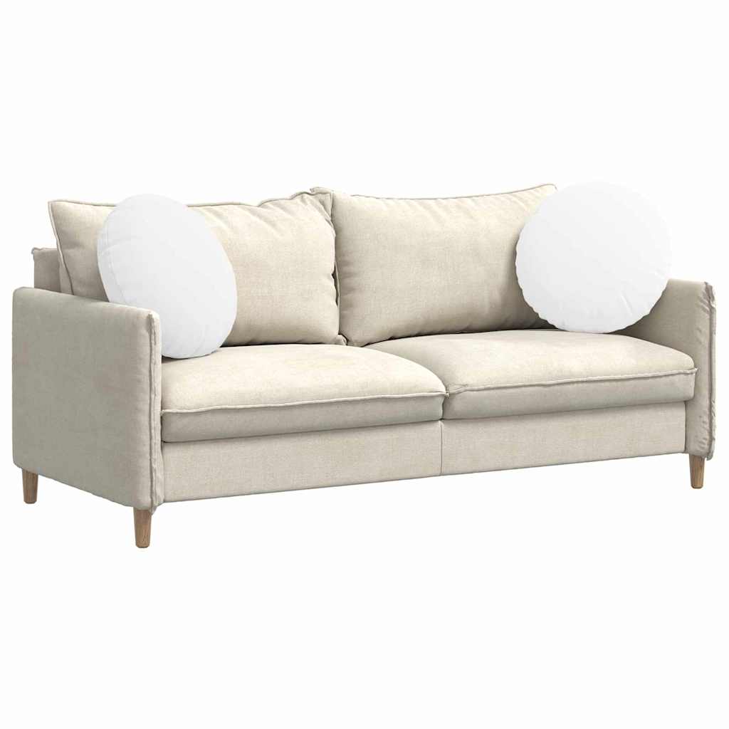 Vidaxx coussins d'assise 2 pcs blanc ø50 x 19 cm tissu