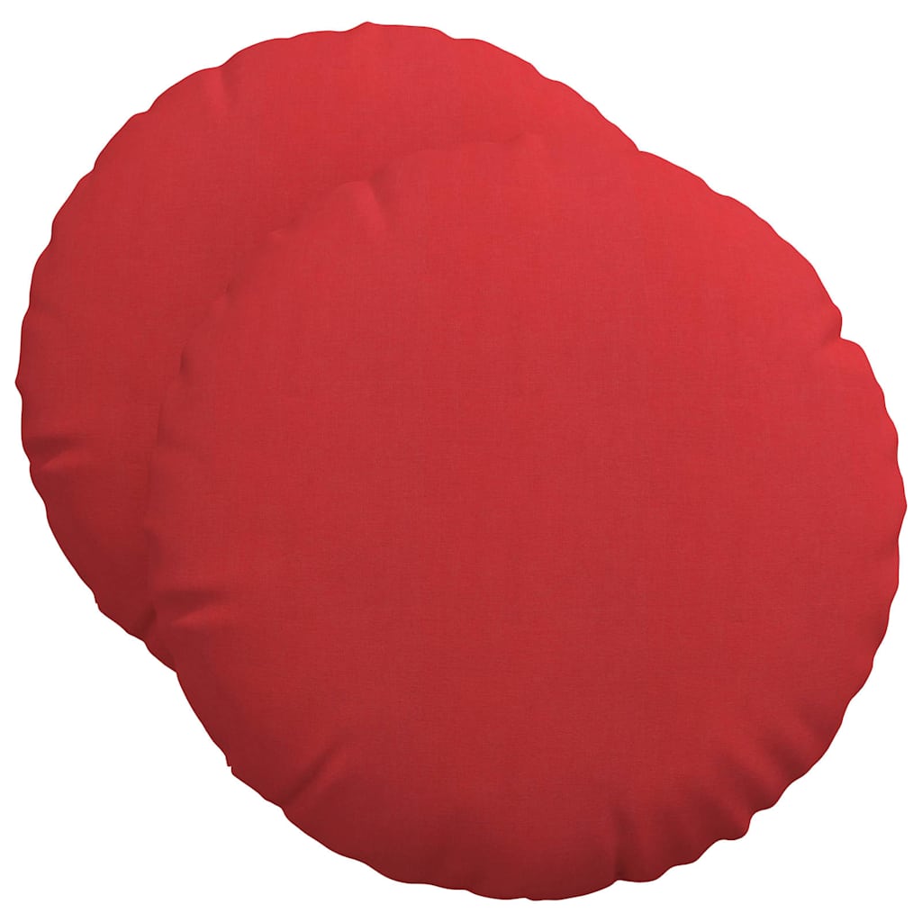 Vidaxx coussins d'assise 2 pcs rouge ø50 x 19 cm tissu