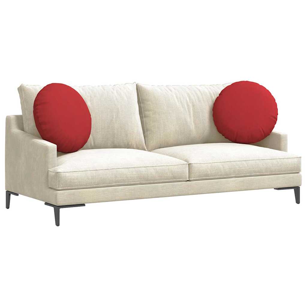 Vidaxx coussins d'assise 2 pcs rouge ø50 x 19 cm tissu