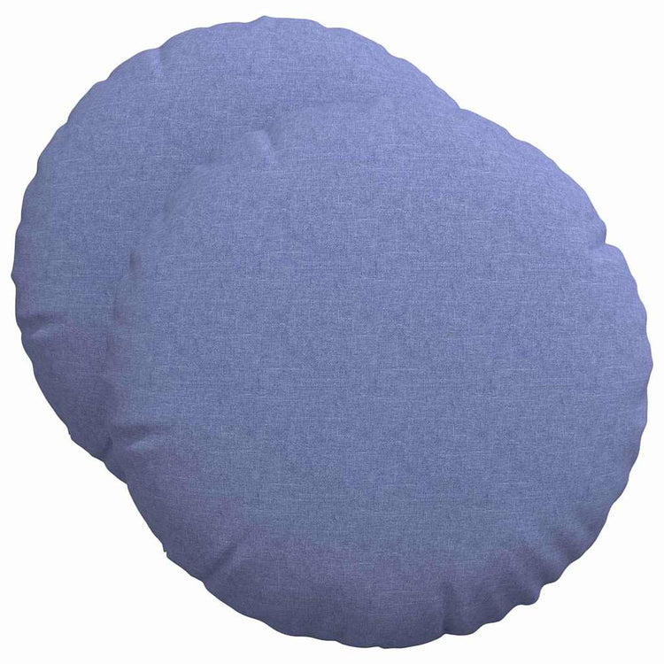 Vidaxx coussins d'assise 2 pcs bleu jeans ø50 x 19 cm tissu