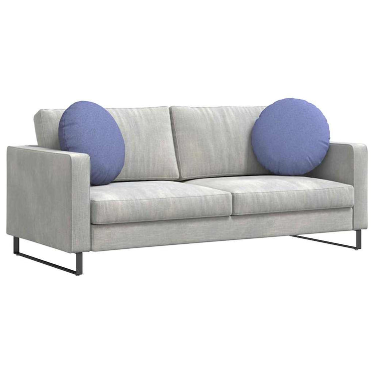 Vidaxx coussins d'assise 2 pcs bleu jeans ø50 x 19 cm tissu