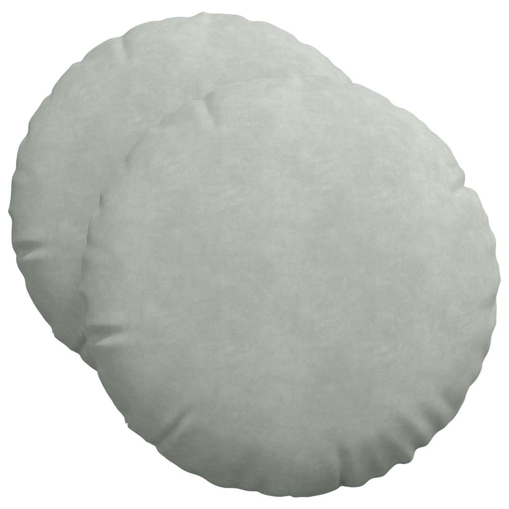 Vidaxx coussins d'assise 2 pièces gris clair ø 40 x 13 cm velours