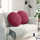 Vidaxx coussins d'assise 2 pièces rouge vin ø 40 x 13 cm velours