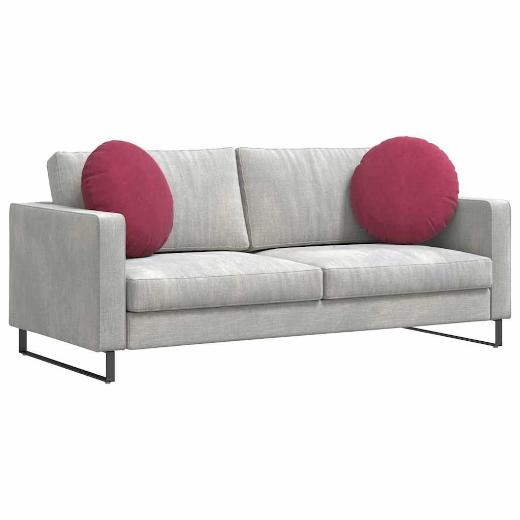 Vidaxx coussins d'assise 2 pièces rouge vin ø 40 x 13 cm velours