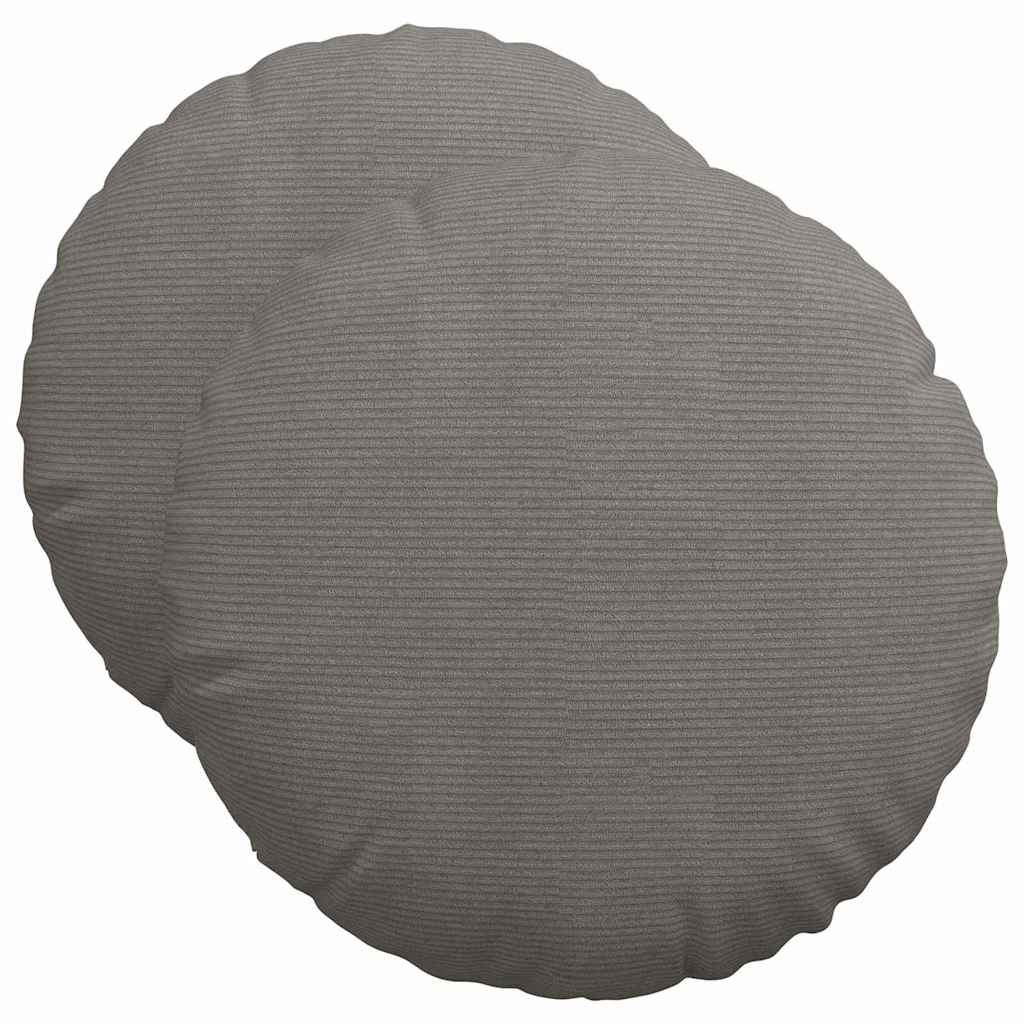 VidaXL coussins d'assise 2 pcs gris clair ø 50 cm tissu en coton