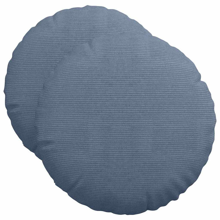 Vidaxx coussins d'assise 2 pcs bleu ø 50 cm tissu coton