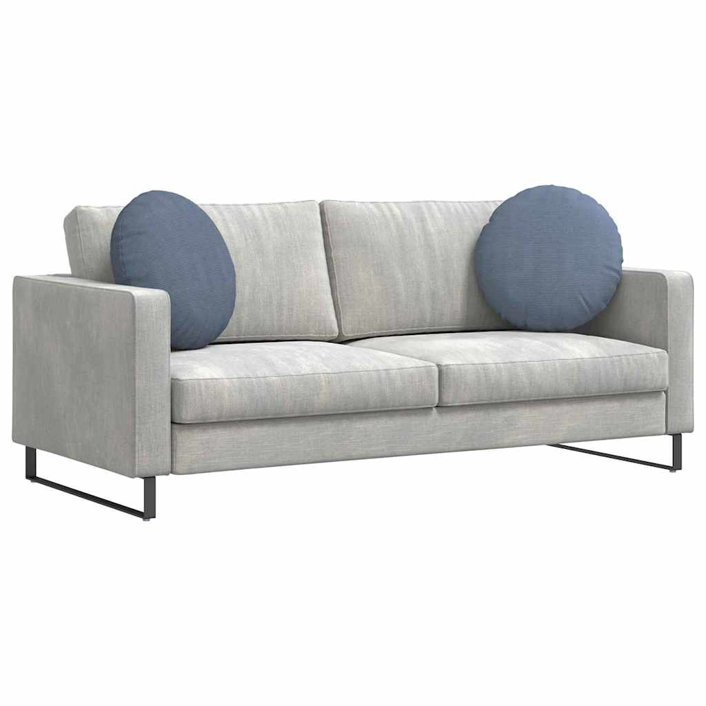 Vidaxx coussins d'assise 2 pcs bleu ø 50 cm tissu coton