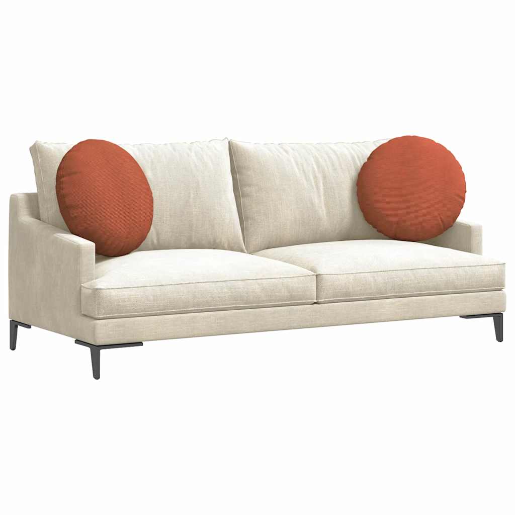 VidaXL coussins d'assise 2 pcs rouge-orange ø 50 cm tissu en coton